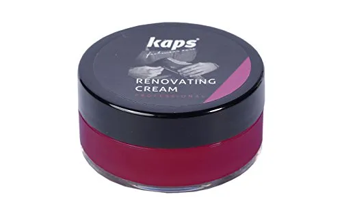 Kaps Reparaturcreme für Schuhe, Taschen, Sitze aus Glattleder, Kratz- und Abnutzungsschutz, Renovating Cream, 10 Farben (111 - Bordeaux)