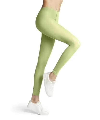 FALKE Damen Leggings Pure Matt 50 DEN W Le halb-Blickdicht einfarbig 1 Stück, Grün Lemon 7498, S