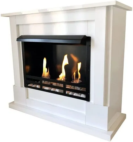 Kaminbau Mierzwa Echtfeuer-Dekokamin Lukas - Premium Gelkamin mit manuellem Betrieb, inklusive Zubehör und ohne Strombedarf – ideal für eine gemütliche Atmosphäre.