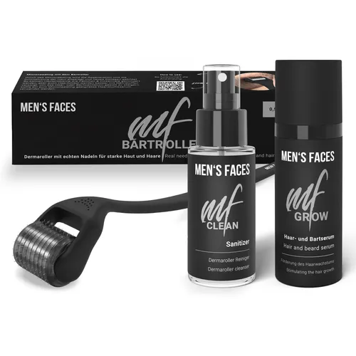 Bart Roller Set inkl. Dermaroller mit ECHTEN Nadeln von MEN'S FACES mf