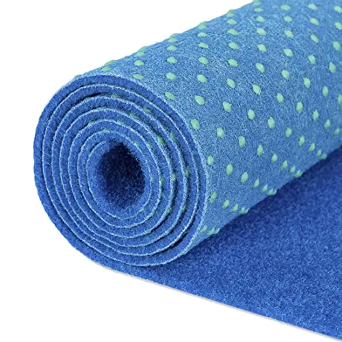 Mazovia Kunstrasen Balkon Teppich Wasserfest - Kunstrassenteppich Outdoor - Rasenteppich Balkon Meterware mit Noppen - Kunstgras Balkonteppich 6,5 mm - Blau - 100 x 150 cm