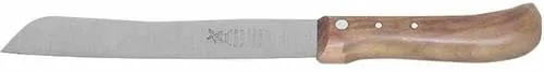 Windmühlenmesser Brotmesser mit glatter Schneide - Kirschbaumgriff - Küchenmesser mit 18,2 cm Klinge, ideal für sauberes Schneiden von Brot. Der ergonomische Kirschbaumgriff sorgt für optimalen Halt und Komfort.