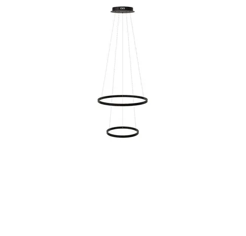 s.luce LED-Hängelampe Schwarz, Rund, 60 cm – Elegante Innenbeleuchtung - Die s.luce LED-Hängelampe vereint modernes Design und Funktionalität. Ideal über Esstischen oder im Wohnbereich, sorgt sie für eine einladende Atmosphäre und passt sich dank dimmbarer LEDs jeder Stimmung an.