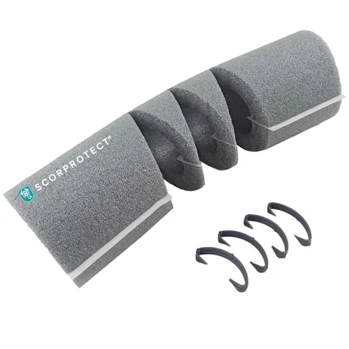 Scorprotect® PE Rohrisolierung Bogen 90 Grad hellgrau SELBSTKLEBEND + 4 Clipse (15 x 13 mm PE Bogen SK)