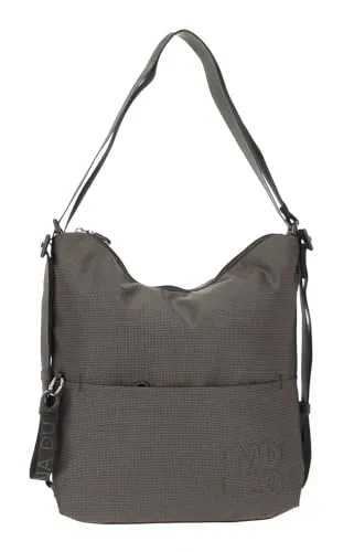 Mandarina Duck Damen MD20 Slide, Pyrit - Damen-Rucksackhandtaschen mit zweifacher Tragbarkeit, vielseitig als Schultertasche oder Rucksack nutzbar. Praktische Aufbewahrungsfächer innen und Reißverschlusstasche außen für zusätzlichen Komfort.