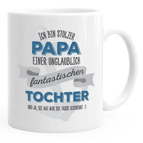 MoonWorks Tasse Kaffee-Tasse Ich bin stolzer [object Object] {eine_t_[object Object]} ungeheuer fantastischen {von_t_[object Object]} Geschenk Spruch MoonWorks®, Keramik