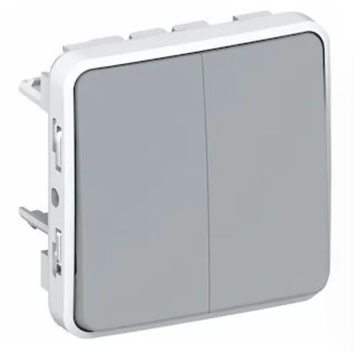 PLEXO55 Łącznik schodowy podwójny szary 069525 von Legrand