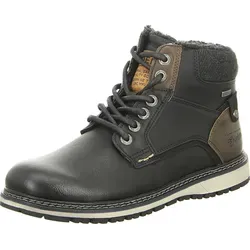 Tom Tailor Herren Halblange Stiefel 4285302, Black, 45 EU - Wanderschuhe aus Kunstleder mit flacher Sohle, ideal für Outdoor-Aktivitäten und bequemes Tragen bei jedem Wetter.