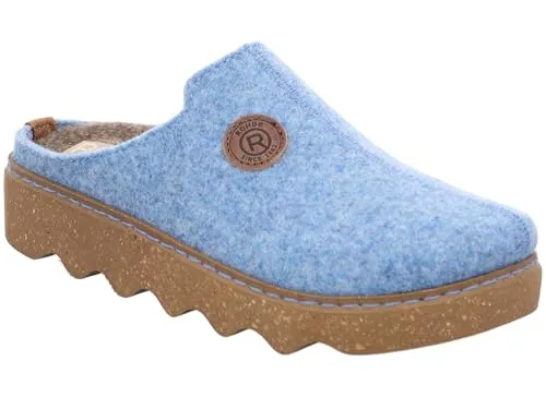 Rohde Damen Pantoffel Foggia-D 6120 - Bequemer Hausschuh mit Plateausohle - Hausschuhe mit weichem Softfilz-Obermaterial und rutschsicherer PU-Laufsohle für angenehmes Tragegefühl und warme Füße.