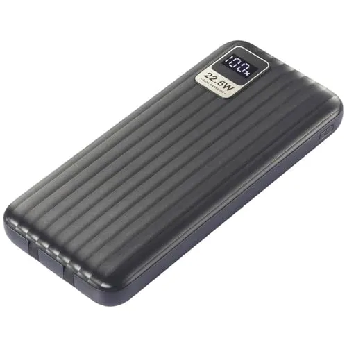 VOLTCRAFT VC-WT-K512 Powerbank 10000 mAh Schnellladung LiPo Schwarz Statusanzeige