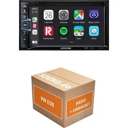 Alpine INE-W611D Autoradio Einbaupaket für VW EOS mit Lenkradbedienung