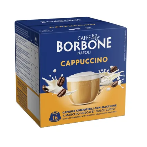 CAPPUCCINO CAFFÈ BORBONE - 16 DOLCE GUSTO KOMPATIBLE KAPSELN 14g