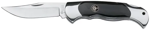 Böker 112007 Scout Buffalo Taschenmesser, Schwarz - Klassisches Design - Taschenmesser mit rostfreier N690 Klinge, Backlock-Verriegelung und Griffschalen aus echtem Büffelhorn für höchste Qualität und Stil.