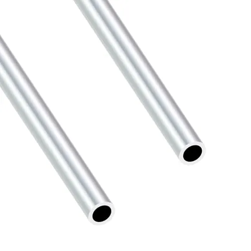 iMeistek 6063 Aluminium Rundrohre, 14mm OD 10mm ID 400mm Länge Nahtlose Aluminiumrohre für DIY Modell, Industrie, Dekoration (2PCS)