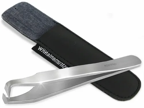 Zeckenpinzette Profi Zeckenentferner mit Etui Edelstahl Zeckenzangen 11 cm NEU