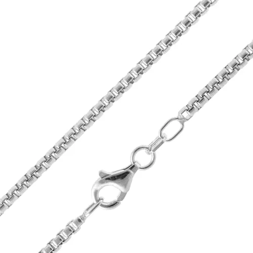trendor Venezianer Halskette 925 Silber 60 cm - Elegantes Collier aus 925 Silber mit robustem Venezianer Muster; ideal für Damen und Herren, perfekt für Anhänger und in hochwertiger Geschenk-Verpackung.
