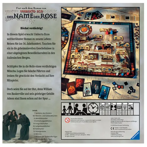 Produktbild Der Name der Rose Brettspiel von Ravensburger