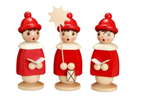 Miniaturfiguren 3 Kurrendefiguren rot Höhe 26cm NEU Weihnachten Figuren Kirche