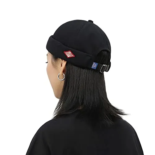 CLAPE Docker Mütze Cap Baumwolle Seemannsmütze Docker Beanie für Damen Herren Hafenmütze Herrenmütze Bikercap Verstellbar Fischermütze Seemannskappe