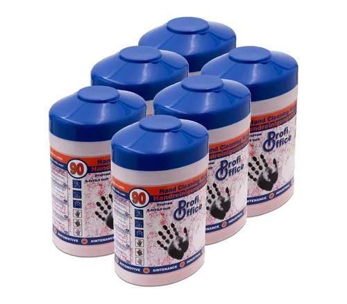 ProfiOffice Reinigungstücher - Handreinigungstücher feucht für Werkstätten - Wundbehandlungsmittel für vielseitige Anwendungen: Alkoholfrei, fusselfrei und dermatologisch getestet. Ideal für Werkstatt, Gewerbe und Haushalt.