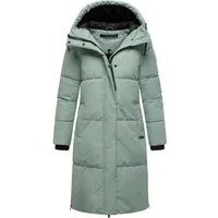 Marikoo Damen Steppmantel Michikoo mit Kapuze & Magnettaschen - Stylisher Steppmantel für Damen mit wärmender Polyesterfüllung, ideal für kalte Wintertage. Praktische Magnettaschen und seitliche Reißverschlussschlitze sorgen für Komfort und eine feminine Silhouette.