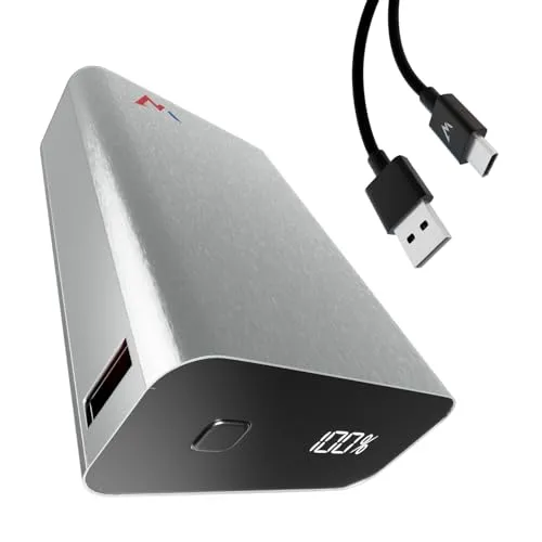 Wonder Full Power Externer Akku 20.000 mAh Schnellladung – 1 USB-A Port & 1 USB-C-Anschluss – kompatibel mit iPhone, Samsung, Huawei, Xiaomi und Anderen – USB-C-Kabel im Lieferumfang enthalten