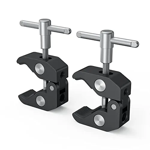 SMALLRIG Super Clamp (2 STÜCKE) Super Stativ Klemme Magic Arm Clamp mit Thread für DJI Ronin, Kameramonitor, LED Light-2058