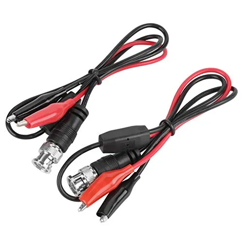 Oszilloskop, 2 Stücke Messkabel mit Test Probe Kabel BNC Stecker Q9 und 0,5 m Doppelten Krokodilklemmen für Schule, Elektronikfabrik und Elektrisches Labor