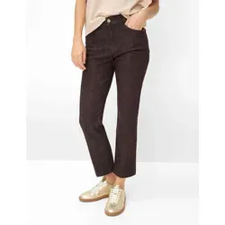 Brax Damen Five-Pocket-Hose Style MAY S DARK EBONY, denim dunkelbraun, Gr. 42 - Elegante Five-Pocket-Hose im Straight Fit aus hochwertigem Denim, ideal für vielseitige Outfits und optimalen Tragekomfort.