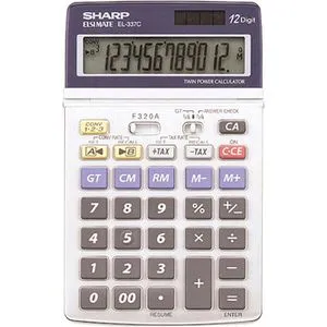 Sharp EL-337C Tischrechner - Elektronik & Foto - Kompakter Tischrechner mit Währungsrechner, 12-stelligem LCD-Display und ergonomischen Tasten für komfortables Arbeiten.