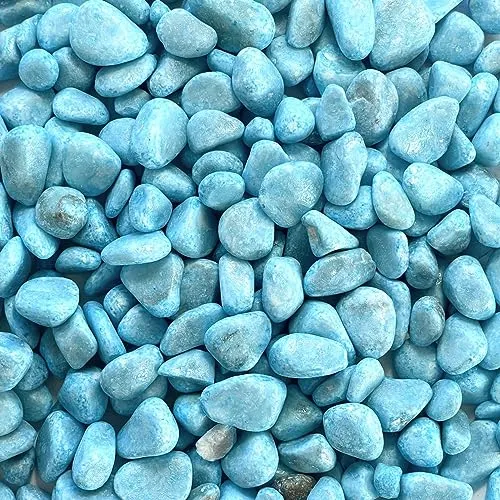 Eurosand Marbles 7-15mm gerundete Dekosteine 1 KG HELLBLAU
