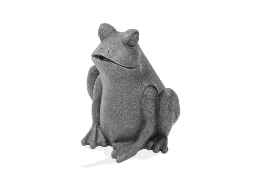 esotec Wasserspeier sitzender Frosch - Teichdekoration aus hochwertigem Polyresin, sorgt für eine beruhigende Wasserspiel-Symphonie in Ihrem Garten und ist ein natürlicher Blickfang.