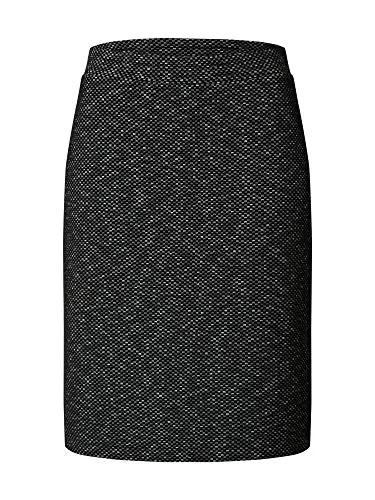 KAFFE Rock KAtippie XS, Black/Chalk mini Check - Damenrock ohne Futter, knieumspielend aus elastischem Materialmix, bequemer Regular-Schnitt mit praktischem Gummizugbund für optimalen Tragekomfort.