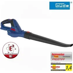 Güde Akku Laubbläser LB 18-0 - Leistungsstarker Laubbläser ohne Akku und Ladegerät, ideal für die 18V E³ Akkusystem-Gruppe. Mit abnehmbarem Blasrohr und Softgriff für komfortables Arbeiten.