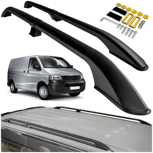Dachreling Relingträger für VW T5 T6 2003-2025 L1 Kurzer Alu Schwarz