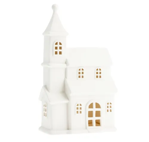 Storefactory Scandinavia Windlicht Dekohaus BYN Nr 9 weiß - Windlicht aus matter Keramik, ideal für kreative Arrangements. Kombinieren Sie verschiedene Größen und Formen zu einem einzigartigen Dorf aus beleuchteten Häusern.