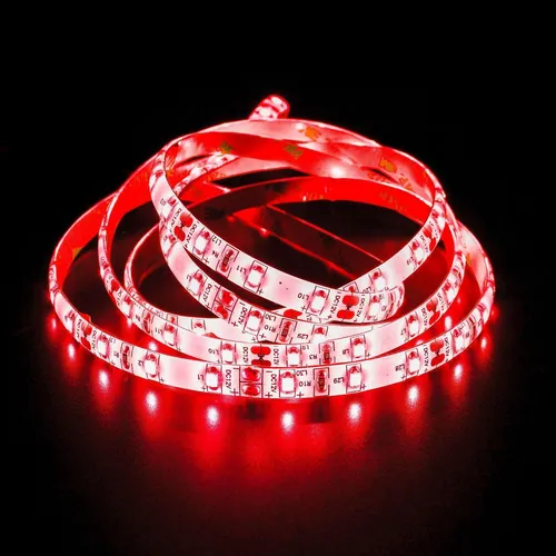5m (500cm) LED Streifen Band Leiste 24V Rot IP65 300LEDs 60LED/m SMD2835