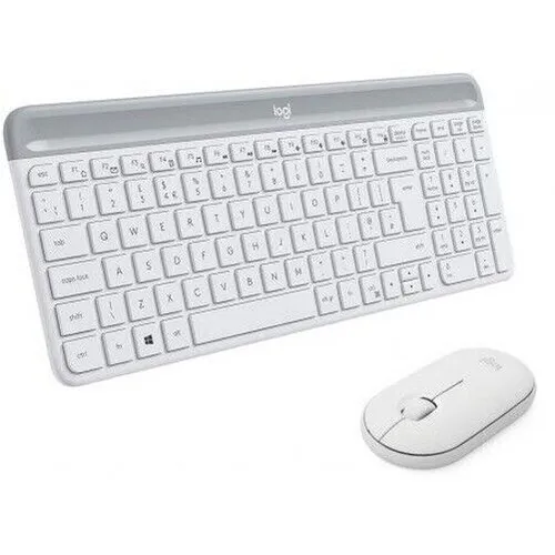 Logitech MK470 Slim Combo Kabelloses Tastatur-Maus-Set - Maus-Tastatur-Sets mit flachem Design und ultra-langer Akkulaufzeit von bis zu 36 Monaten für kabelloses Arbeiten ohne Kabelsalat.
