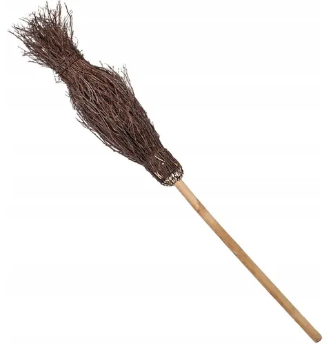 Reisigbesen aus Birke 150 cm – Handgemachter Holzbesen Naturbesen für Hof Garten