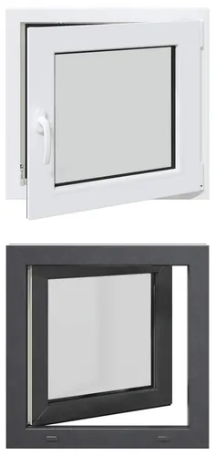 vidaXL Kellerfenster RISOR Anthrazit 50 x 50 cm PVC und Glas - Modernes Untergeschossfenster aus PVC und Glas, das Licht ins Dunkel bringt. Mit praktischem Kipp- und Drehmechanismus für flexible Belüftung. Ideal für stilvolle und funktionale Untergeschosse.