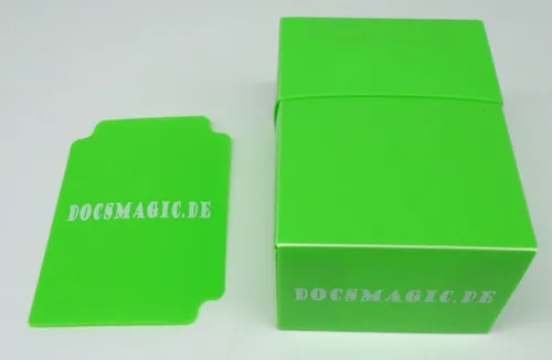 Docsmagic.de Deck Box Full + 100 Double Mat Light Green Sleeves Standard - Karte