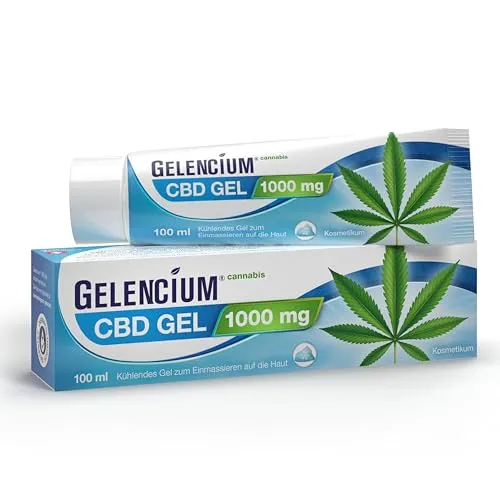 GELENCIUM Cannabis CBD Gel 1000 mg - Kühlende Muskel- und Gelenkpflege - Arzneimittel zur Linderung von Muskel- und Gelenkschmerzen mit kühlendem Effekt, fördert die Durchblutung und sorgt für sofortige Entspannung.