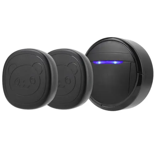 Hundetürklingel, Funk IP55 Wasserdichte Hundeklingel mit Touch Taste für das Hundetraining, Multifunktional Trainingsglocke Türklingel/SOS Anrufer enthalten 2 Sender 1 Empfänger(EU)