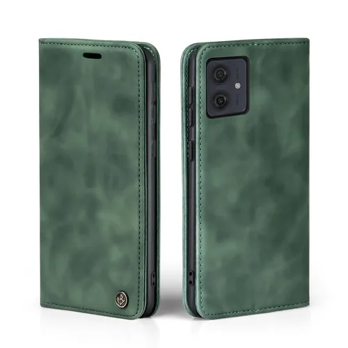 Handy Hülle für Motorola Moto G54 Klapp Magnet Smartphone Cover Case Grün