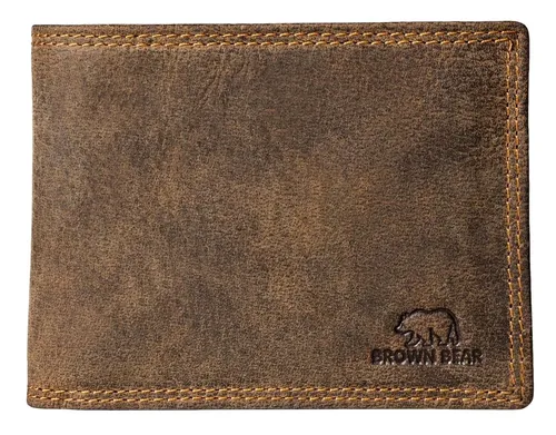 Brown Bear Dollarclip Geldbörse Herren Leder Braun - Hochwertige Herren Geldbörse mit RFID-Schutz und praktischer Geldklammer, ideal für sicheres und stilvolles Bezahlen.