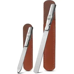 FVION Edelstahl Nagelfeilen Doppelseitig mit Anti-Rutsch Griff - Robuste Nagelfeilen für perfekte Maniküre. Doppelseitige Feilen mit grober und feiner Körnung für präzise Ergebnisse. Ideal für Zuhause oder im Nagelstudio. Komfortabler Anti-Rutsch Griff für sicheres Arbeiten.