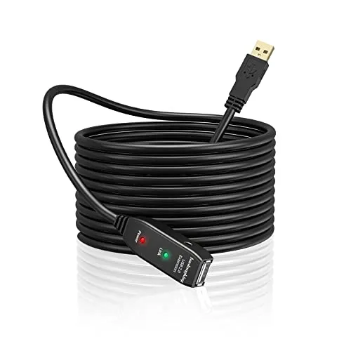 baolongking USB-Verlängerungskabel, 5 m, 10 m, 15 m, 20 m, USB 2.0, aktiver Repeater-A-Stecker auf A-Buchse, lange Kabel mit Signalverstärker (10m)