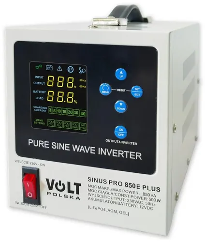 Przetwornica VOLT POLSKA SINUSPRO 850E PLUS 2/230V (500/850W) [AGM 5904100452651
