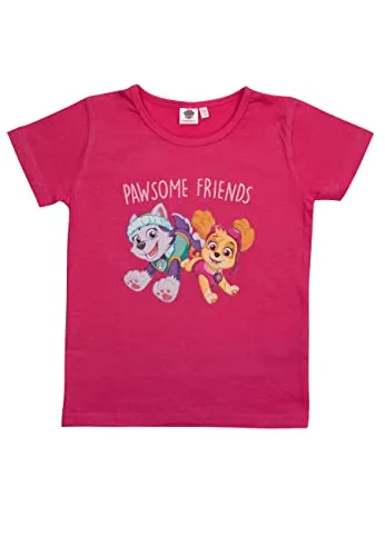 Paw Patrol T-Shirt für Mädchen Oberteil kurzärmlig Pink (as3, Numeric, Numeric_98, Numeric_104, Regular)