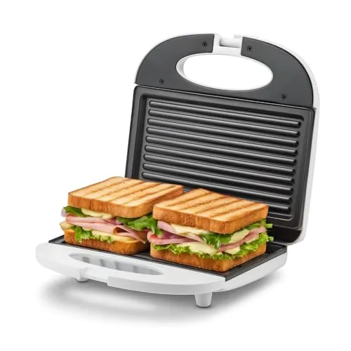 Girmi TS03 Toaster - Toaster mit 750 W Leistung, hitzebeständigem Griff und Antihaftplatten für müheloses Toasten. Ideal für Frühstücksfreunde!